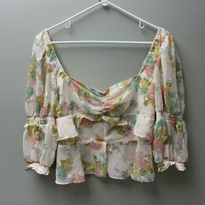For Love and Lemons Women’s Paradis Floral Blouse